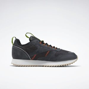 Reebok Classic Leather Ripple Trail Turnschuhe Herren - Grau/Orange/HellGrün - DE 814-WNB